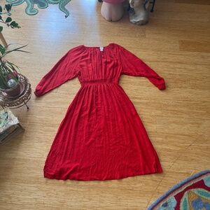 Red Midi length H&M dress